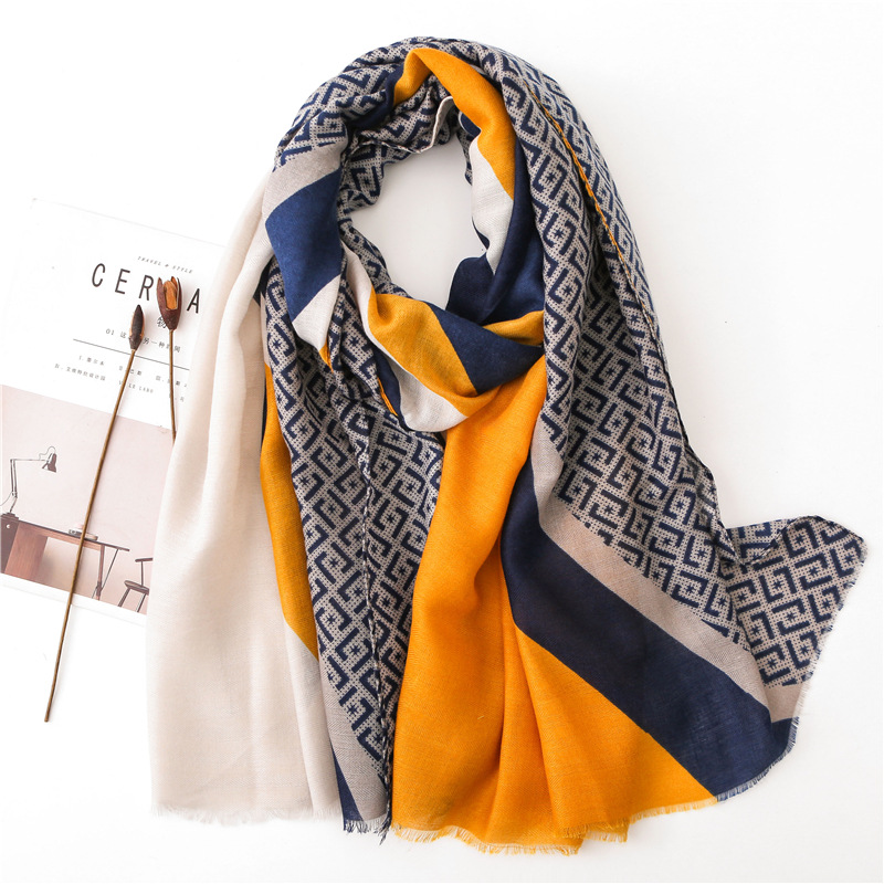 Women's Color Block Scarf - 20% OFF