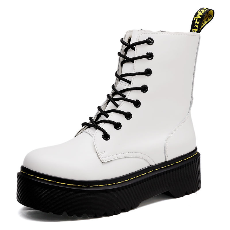 womens martin boots white